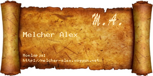 Melcher Alex névjegykártya